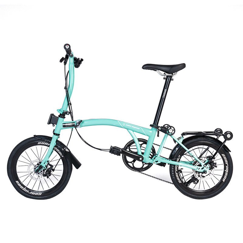 Nuova bici LP Litepro BMX pieghevole a tre stadi Bicicletta portatile da viaggio all'aperto a 9 velocità Bicicletta per adulti Bicicletta per bambini